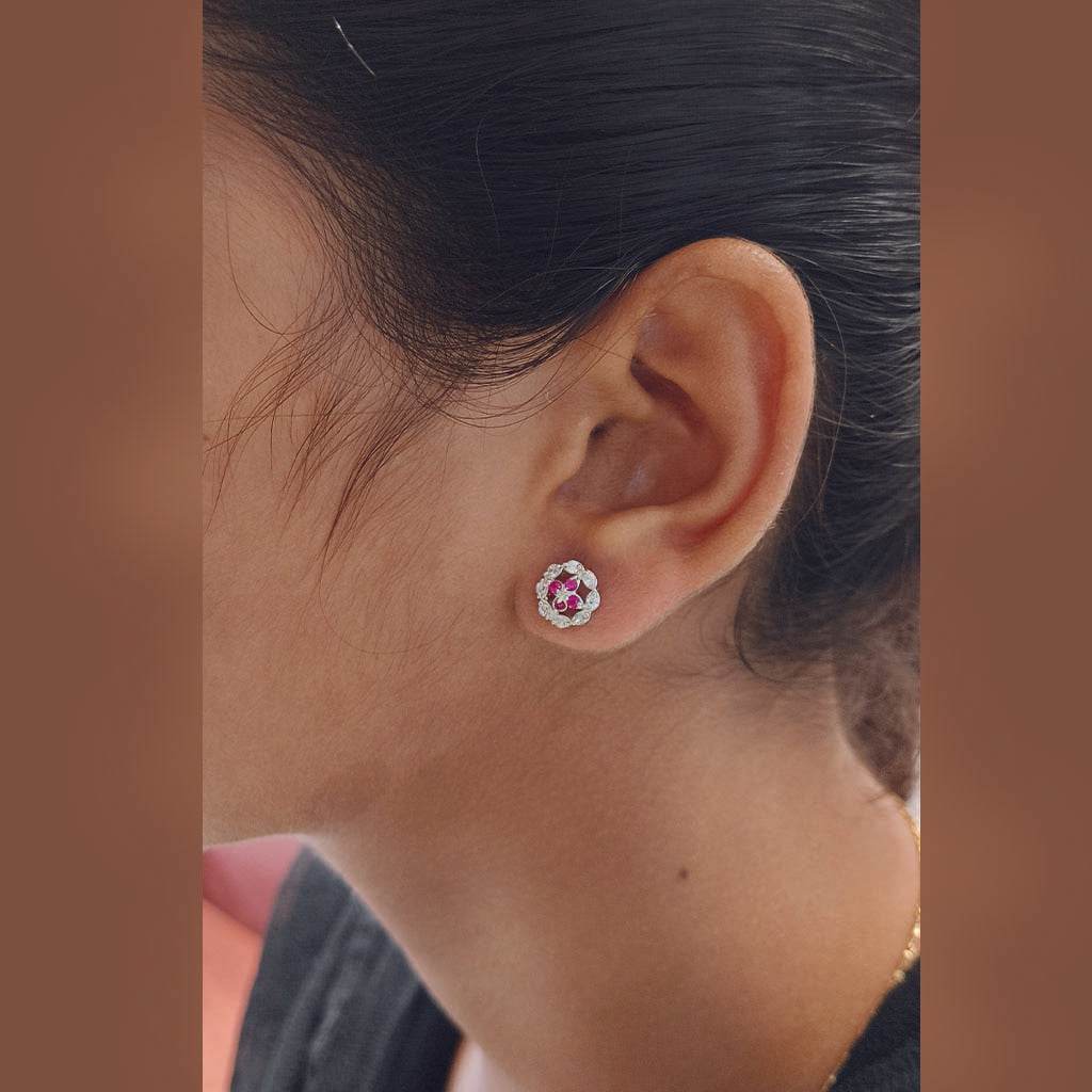 PetalCushion Studs - Mayuri Silver House