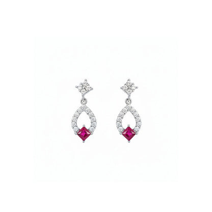 Ruby Glow Danglers