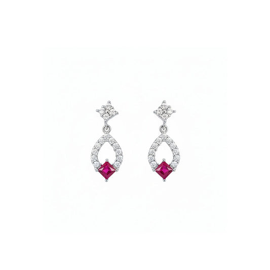 Ruby Glow Danglers