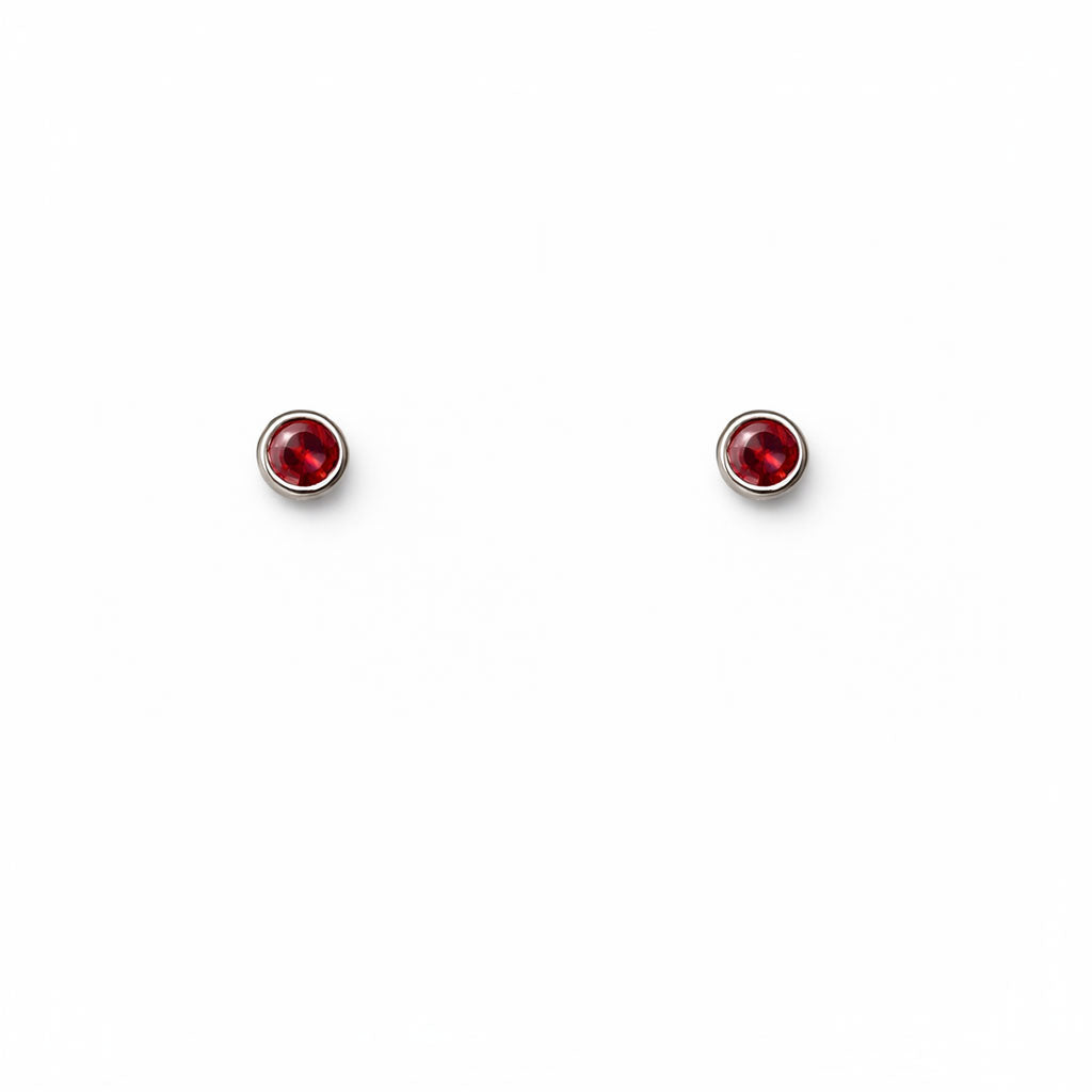 Ruby Petal Studs