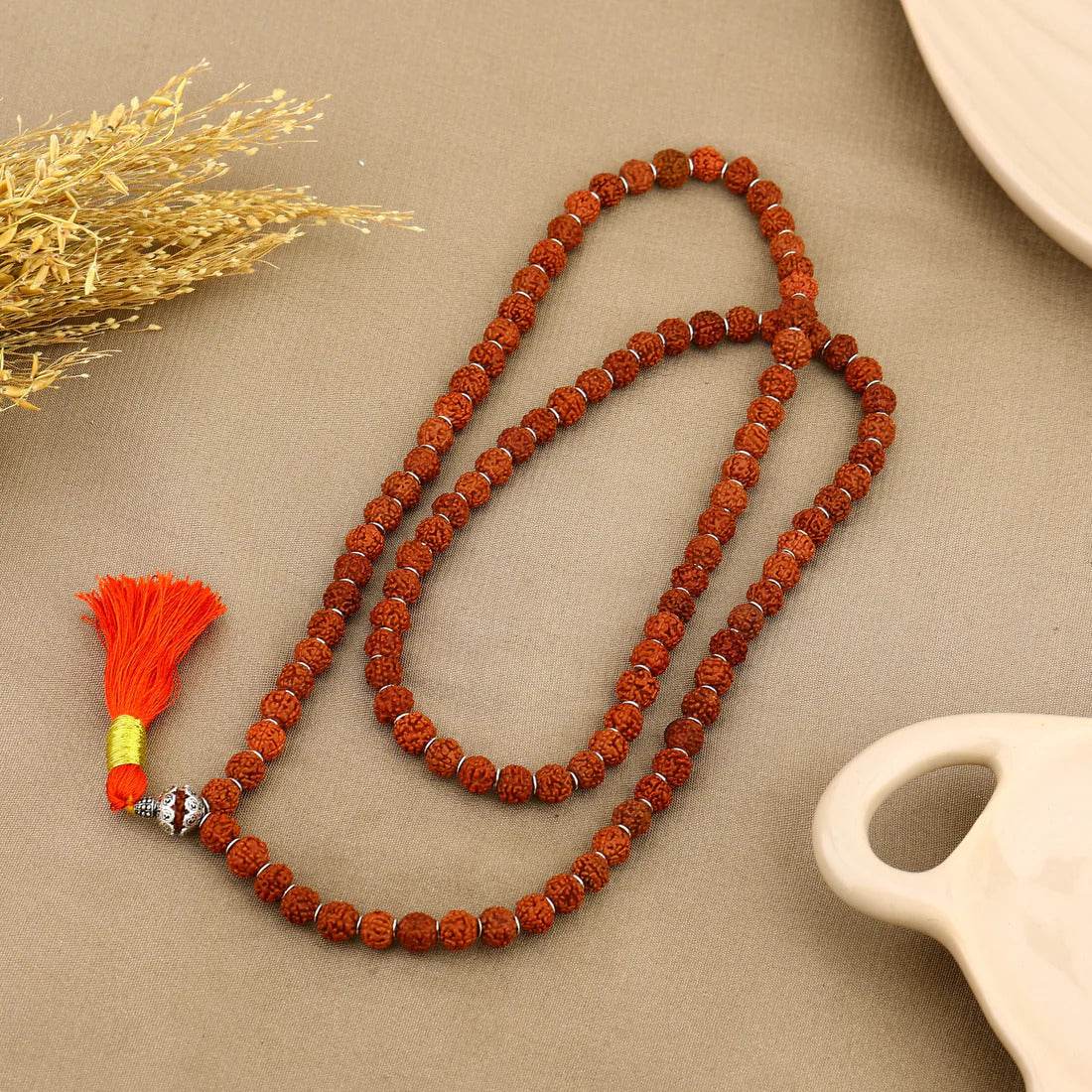 Brown Rudraksha Jap Mala - Mayuri Silver House