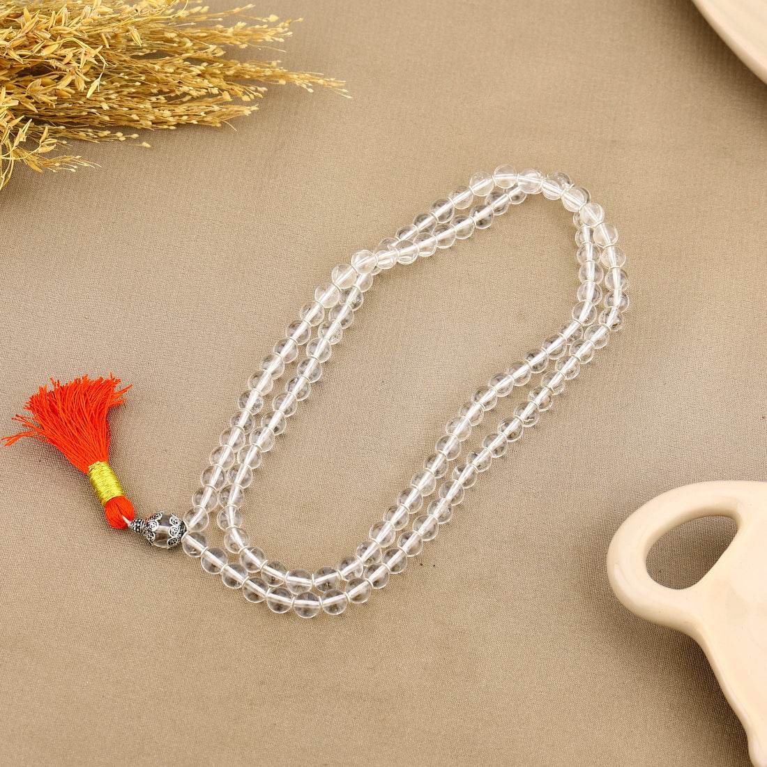 Sphatik Beads Jap Mala - Mayuri Silver House