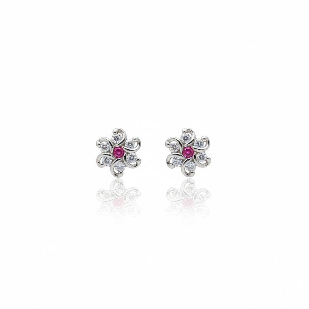 Scarlet Bloom Studs