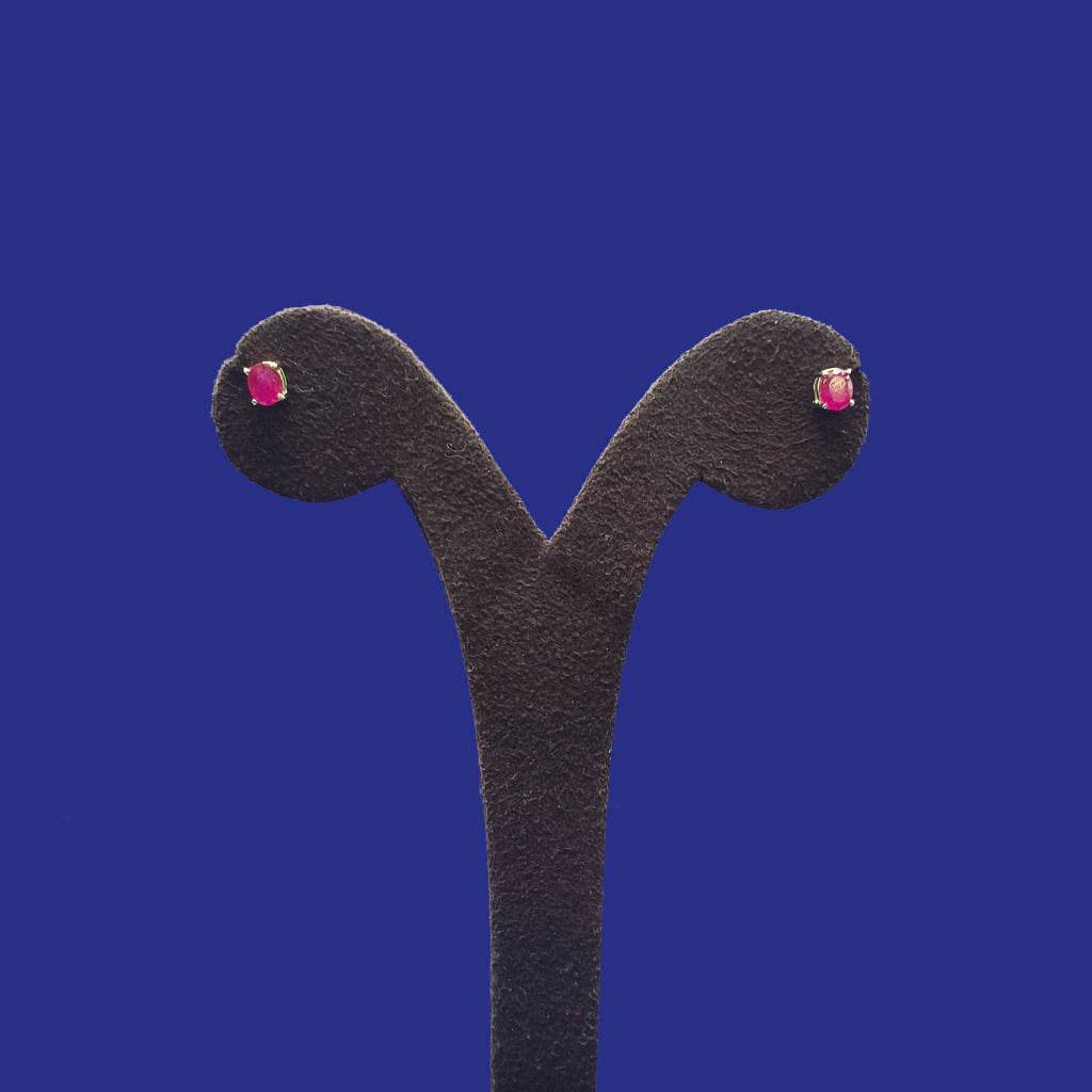 Ruby Gleam Studs - Mayuri Silver House