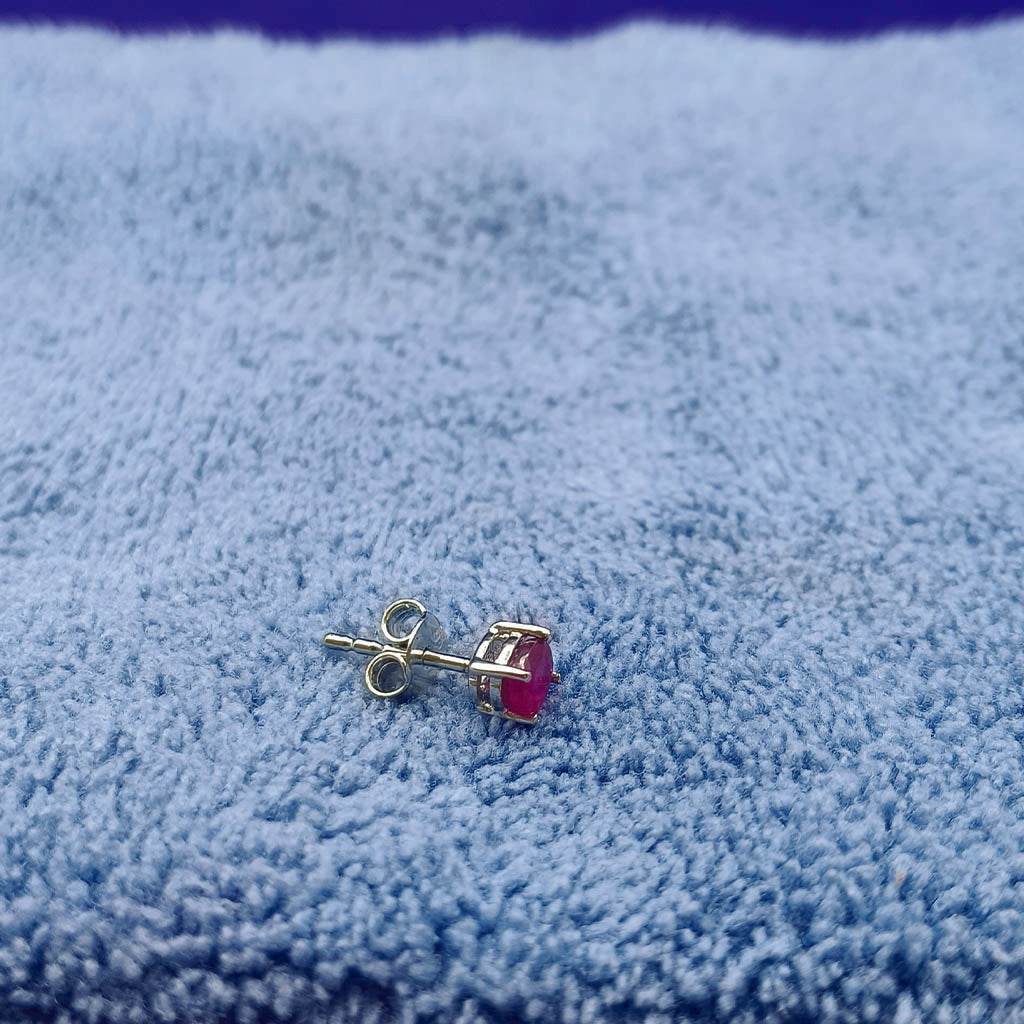 Ruby Gleam Studs - Mayuri Silver House