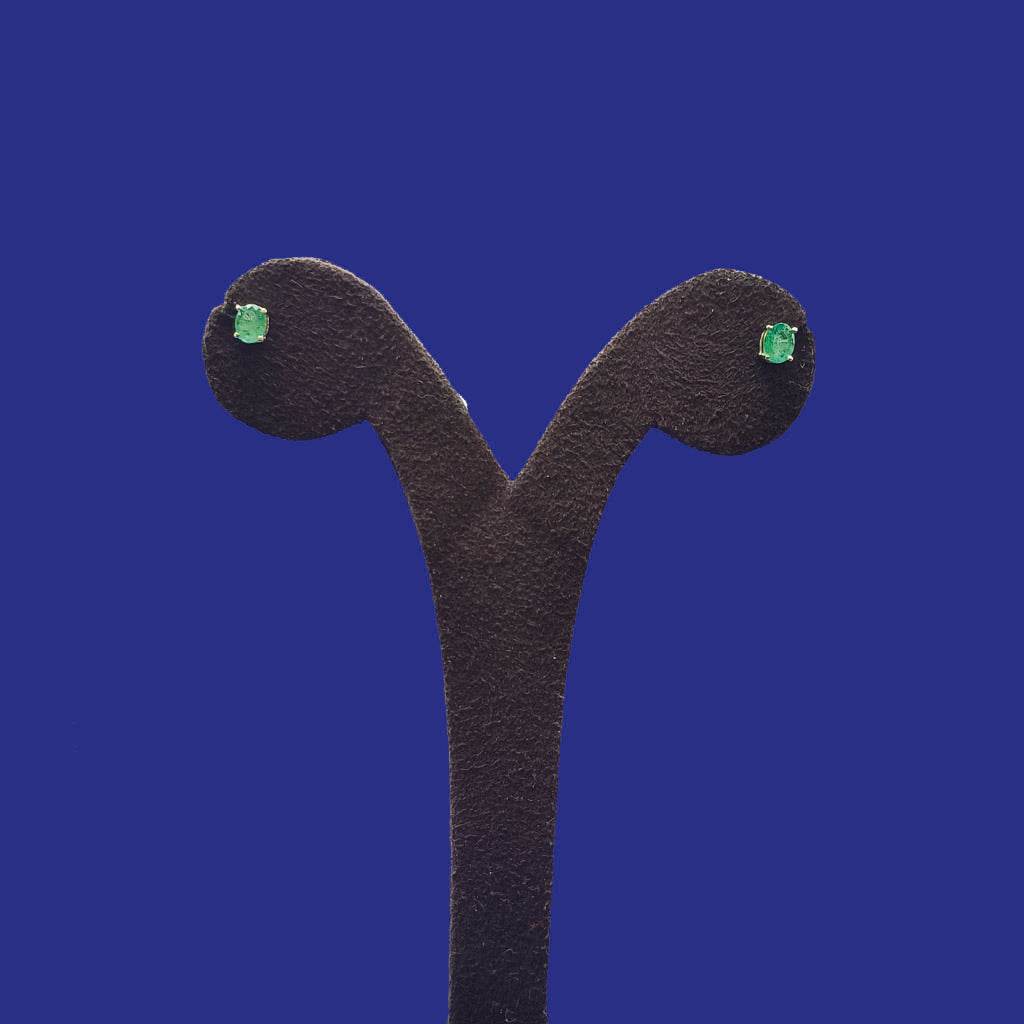 Emerald Whisper Studs - Mayuri Silver House