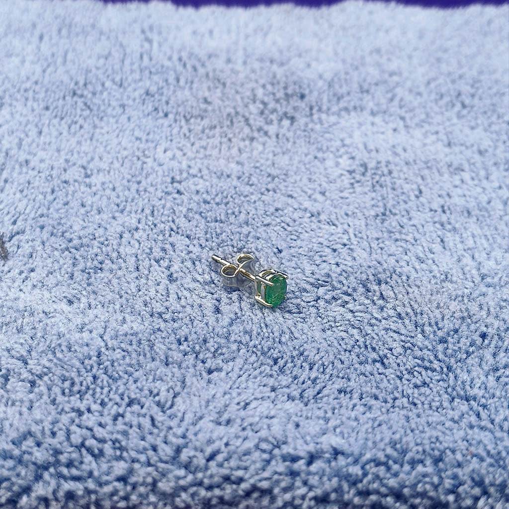 Emerald Whisper Studs - Mayuri Silver House