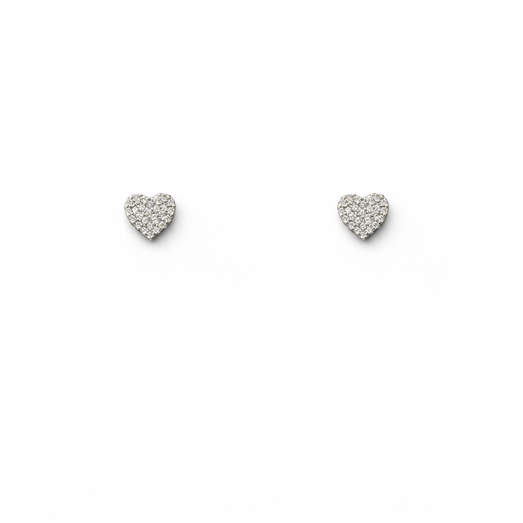 Silver Heartbeat Studs