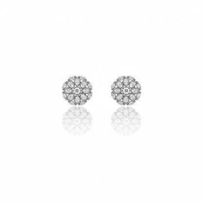 Silver Suma Floral Studs