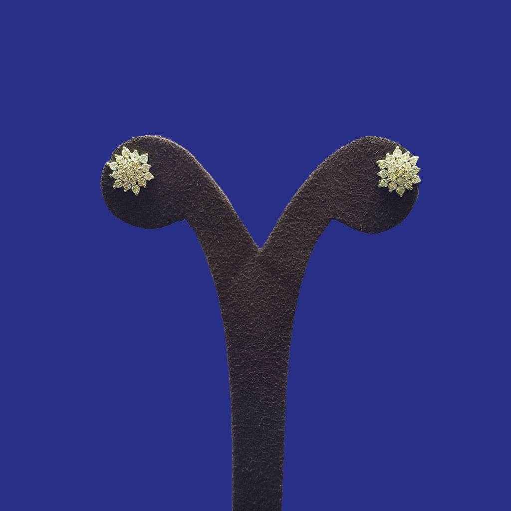 CrystalFlake Studs - Mayuri Silver House