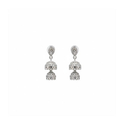 Sowmya Silver Jhumkas