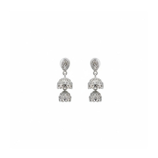 Sowmya Silver Jhumkas