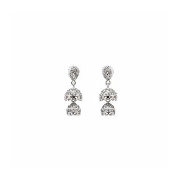 Sowmya Silver Jhumkas