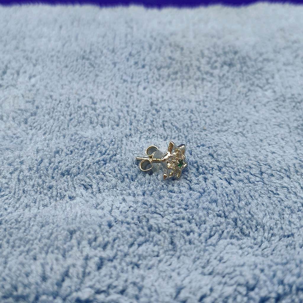 GreenStar Blossom Studs - Mayuri Silver House