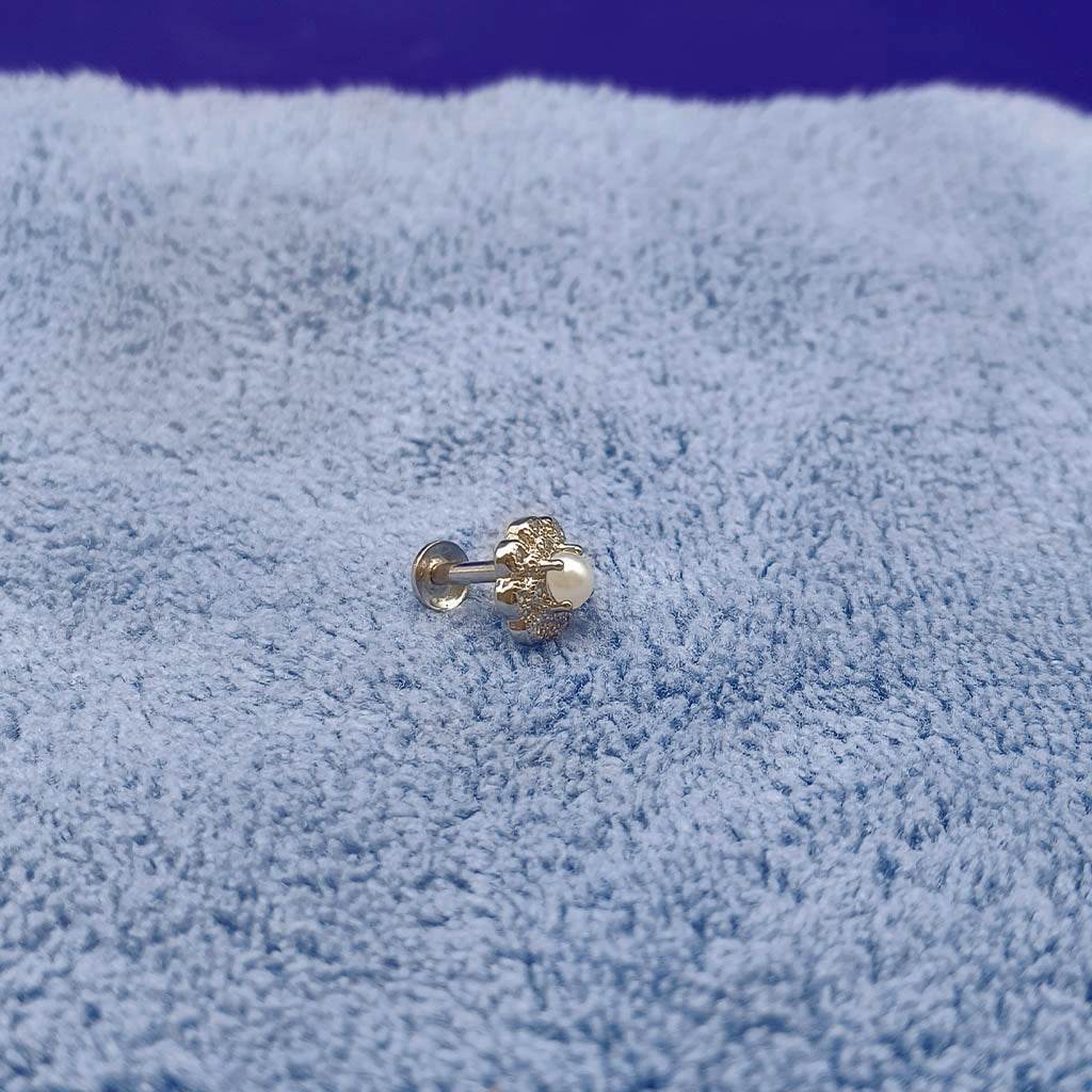 TwinPetal Pearl Studs - Mayuri Silver House