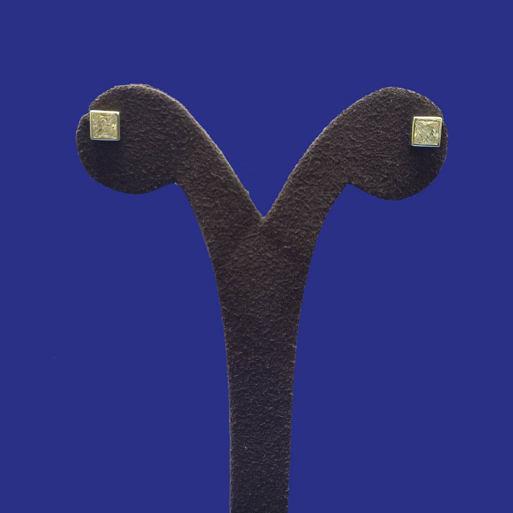 SlimSquare Studs - Mayuri Silver House