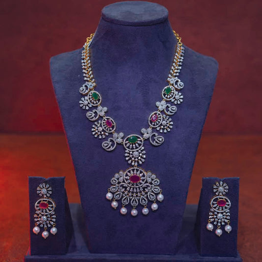 Peacock Floral Necklace Set