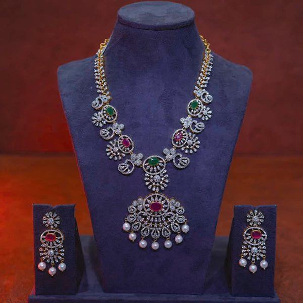 Peacock Floral Necklace Set