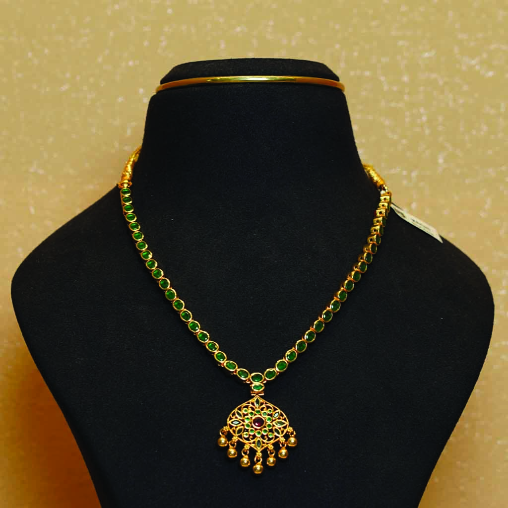 2 in 1 Necklace (Navratna and Green)