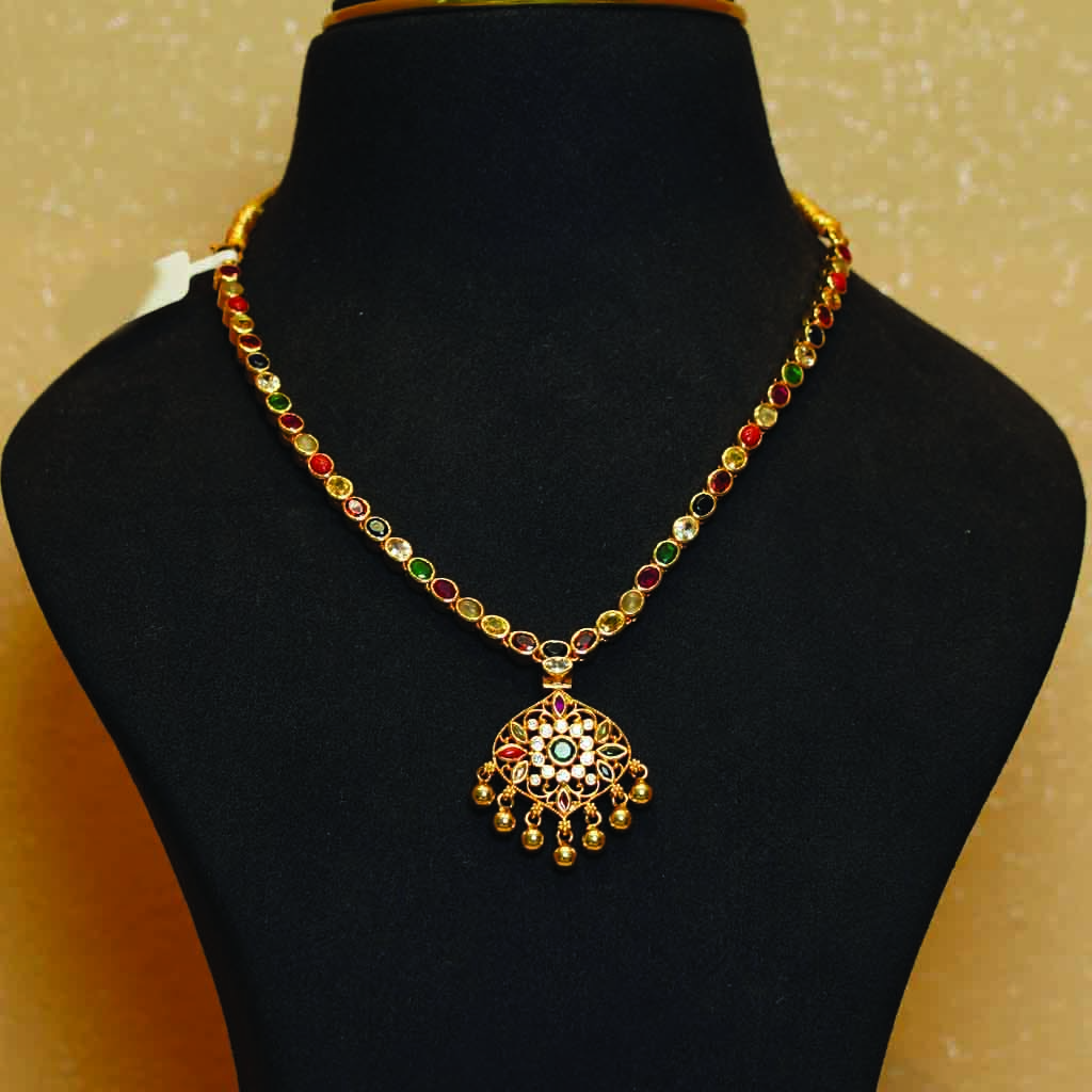 2 in 1 Necklace (Navratna and Green)